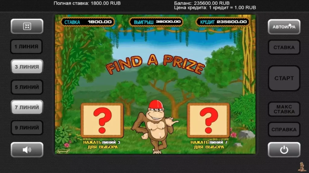 Бонусная игра Найди приз